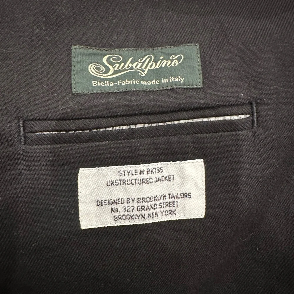 NWT Brooklyn Tailors BKT35 Unstructured Black Men's Blazer - Picture 5 of 9
